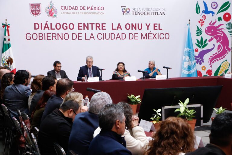 La ONU establece acuerdo para colaborar en proyectos a favor de los capitalinos